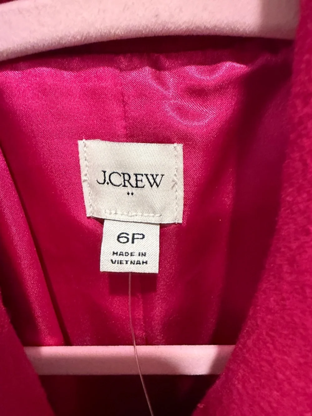 J. Crew pink Wool Pea Coat with Gold Buttons 6 petite - Picture 4 of 9
